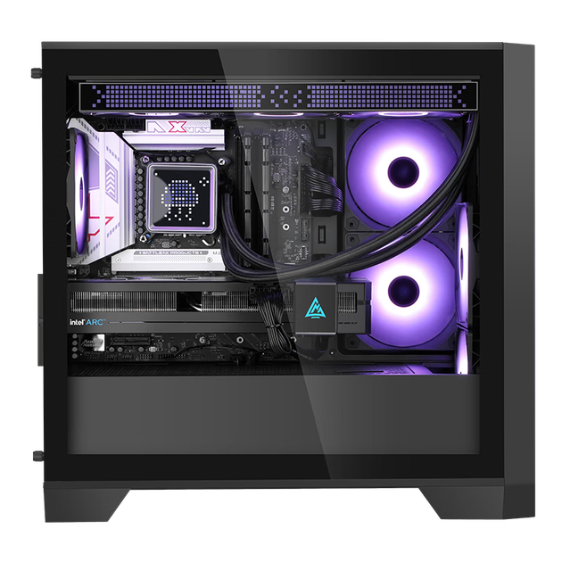Корпус Segotep Pixel Cabin PX Black (светодиодный экран в стиле Pixel/синхронизация программного обеспечения Segotep Digital Products/верхнее расположение 360-мм системы водяного охлаждения для настольного компьютера, компактный корпус) - изображение 5