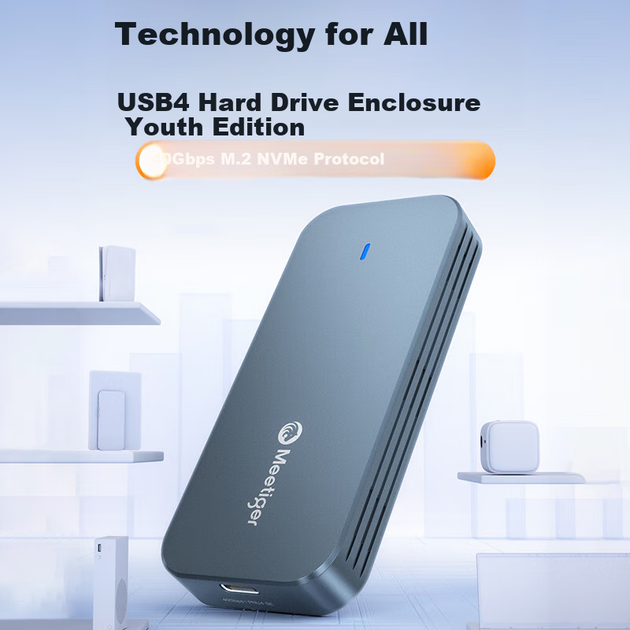 Карман для SSD Mihu PNU4 SE USB4 40 Гбит/с M.2 NVMe, совместим с Thunderbolt 4/3 - изображение 5