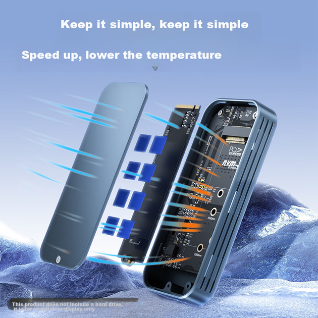 Карман для SSD Mihu PNU4 SE USB4 40 Гбит/с M.2 NVMe, совместим с Thunderbolt 4/3 - изображение 9