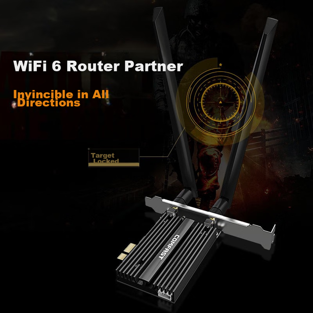 Вбудована бездротова мережева карта COMFAST AX200-PRO Gigabit Intel Dual-Band 5G для настільних комп'ютерів, WiFi 6 + Bluetooth 5.2 + WiFi приймач - зображення 5