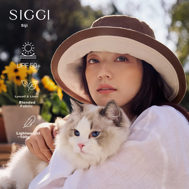 Панама Siggi женская летняя из лиоцелла с широкими полями и защитой от УФ - изображение 4