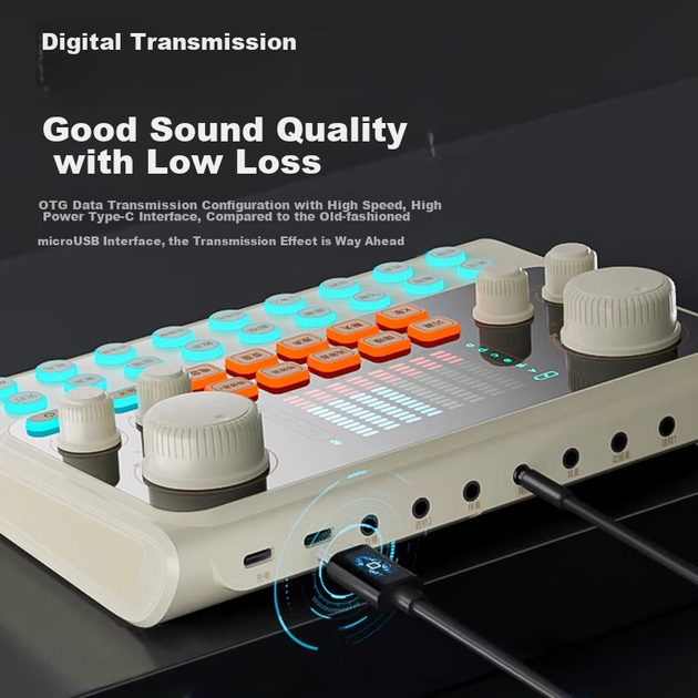 Комплект Soaiy S6-SC9 звуковая карта и Bluetooth-микрофон для стриминга - Фото 6 Комплект Soaiy S6-SC9 звуковая карта и Bluetooth-микрофон для стриминга - изображение 6