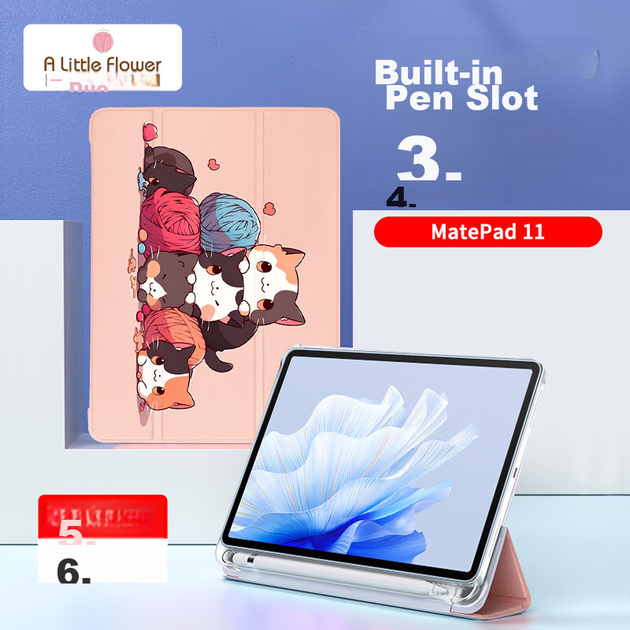 Чехол для планшета Huawei MatePad 11 2023 A Little Flower Pink - изображение 8