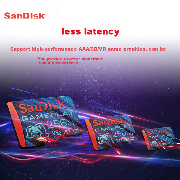 Карта пам'яті SanDisk microSD 256 ГБ A2 U3 V30, читання 190 МБ/с, запис 130 МБ/с - зображення 7