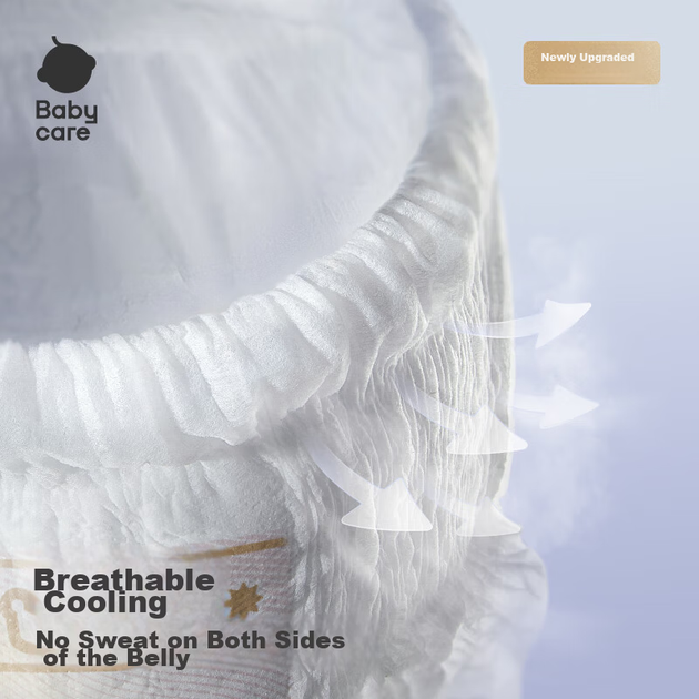 Подгузники-трусики Babycare Royal Pro Bare Feel, размер L, 34 шт (9-14 кг), ультратонкие, дышащие, высокая впитываемость - изображение 8