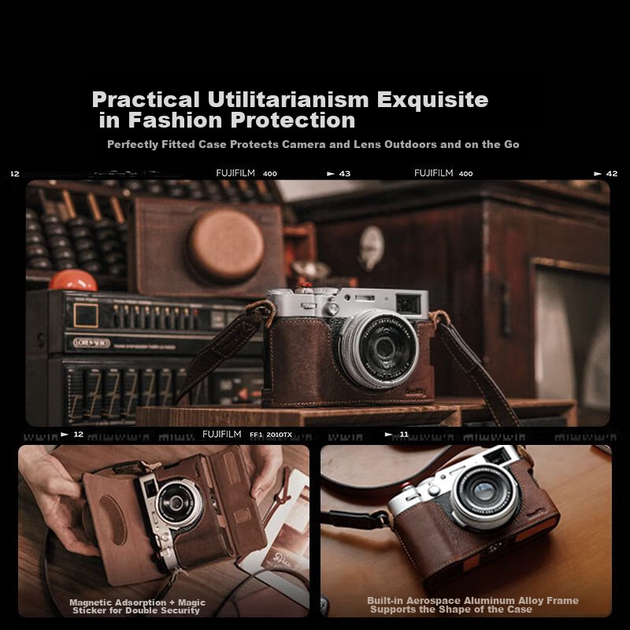 SmallRig 4557 Time Machine Series совместим с камерами Fujifilm X100VI, клетками для кроликов, беззеркальными камерами, винтажными расширительными рамками с полным покрытием и аксессуарами для фотосъемки. - изображение 7