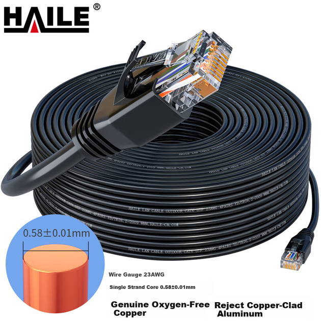 Патч-корд HAILE HT-7508 Cat 6 внешний медный 1 Гбит/с 40 м (HT-7508-40M) - изображение 5