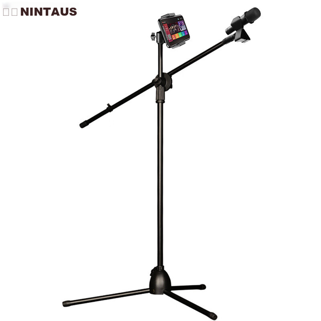 Подставка для мобильного телефона и микрофона NINTAUS HY-103Y, подставка для микрофона, подставка для микрофона для караоке и прямых трансляций, штатив, напольная выдвижная подставка премиум-класса. - изображение 11