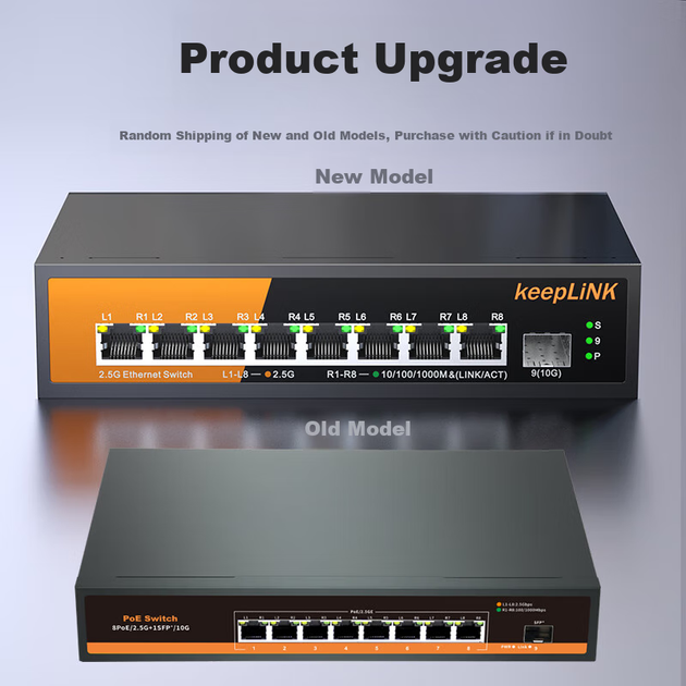 Коммутатор KeepLINK KP-9000 8-портовый PoE 2.5G с гигабитным аплинком, 135 Вт - изображение 6