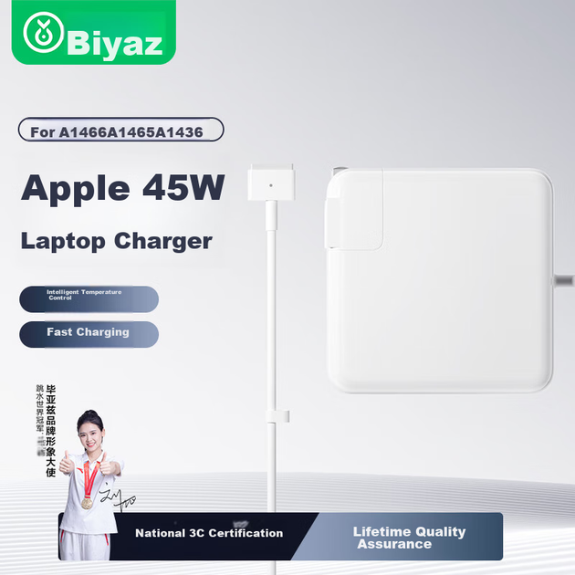 Зарядний пристрій BIAZE 45 Вт для MacBook та iPad Air Pro, магнітний роз'єм T-типу, A1466 - зображення 4