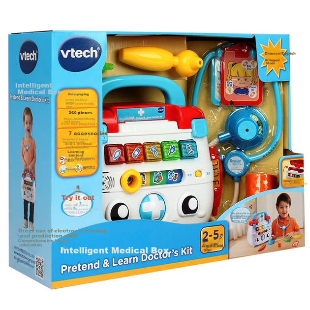 Набор VTech «Доктор» игровой медицинский с китайским и английским языком, для детей 2-5 лет - изображение 4
