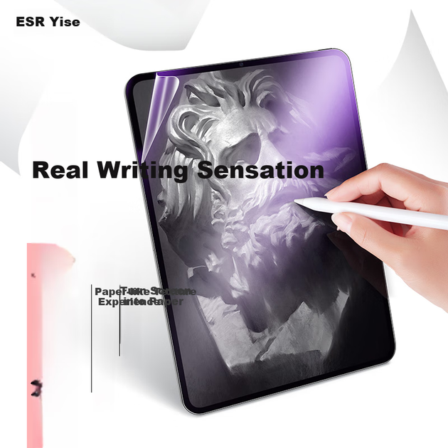 Захисна плівка для екрана iPad Pro 12,9 дюймів 2022/21/20/18, що кріпиться до планшета Apple, нова матова професійна паперова плівка з японським покриттям, що запобігає відбиткам пальців - 2 шт. - зображення 5