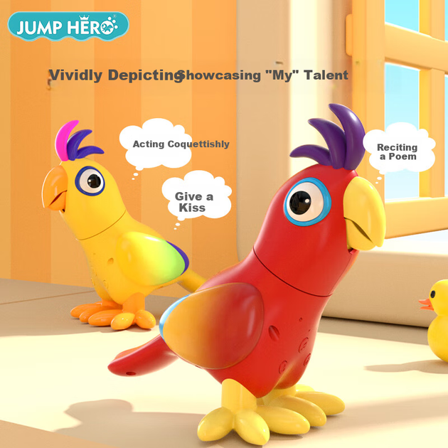 Іграшка JUMP HERO «Папуга, що говорить» розвивальна інтерактивна для дітей 3-7 років - Фото 6 Іграшка JUMP HERO «Папуга, що говорить» розвивальна інтерактивна для дітей 3-7 років - зображення 6