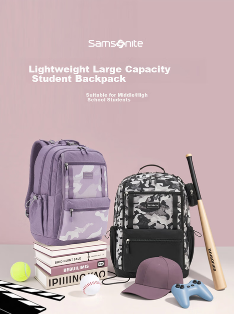 Рюкзак Samsonite Student антибактериальный, для старшеклассников, для ноутбука, NW4 - изображение 5
