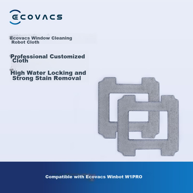 Салфетка ECOVACS для робота-мойщика окон W1S, W1S Pro, W1 Pro и W960, сменный аксессуар - изображение 4