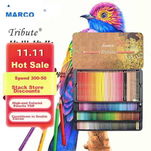 Олівці кольорові MARCO Master Series на олійній основі, 160 кольорів, для малювання - зображення 3