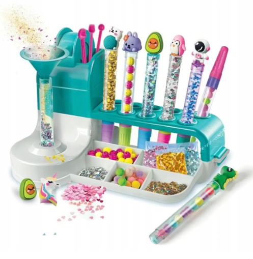 Великий набір для творчості Clementoni Idea Pen Creator Studio — Дитяча студія створення ручок DIY (50+ аксесуарів, 10 ручок) — Подарунок для дівчинки, Канцелярія та хобі (AN)34588 - зображення 4