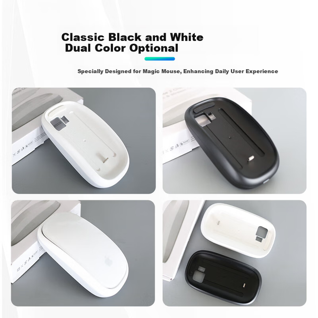 Подставка Mryc для Apple Magic Mouse с беспроводной зарядкой эргономичная, черная - Фото 8 Подставка Mryc для Apple Magic Mouse с беспроводной зарядкой эргономичная, черная - изображение 8