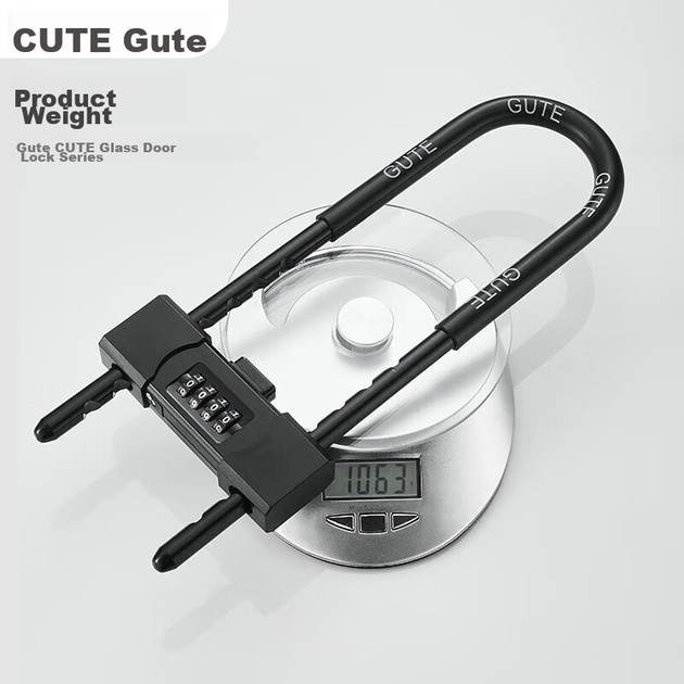 U-образный замок GUTE с кодовым механизмом, удлиненный, для двустворчатых стеклянных дверей магазина и офиса - изображение 13
