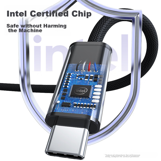 Кабель Biaze ZH232 Thunderbolt 4 Type-C - Thunderbolt 4 Type-C 40 Гбит/с 8K 60 Гц 100 Вт 1 м - изображение 4