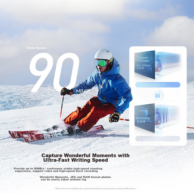 Карта памяти Lexar SD 64 ГБ, U3 V30, высокоскоростная SD-карта для камер Canon, Sony, Fuji, Nikon, скорость чтения 225 МБ/с, скорость записи 110 МБ/с, запись 4K Ultra HD, карта SD Gold. - изображение 5