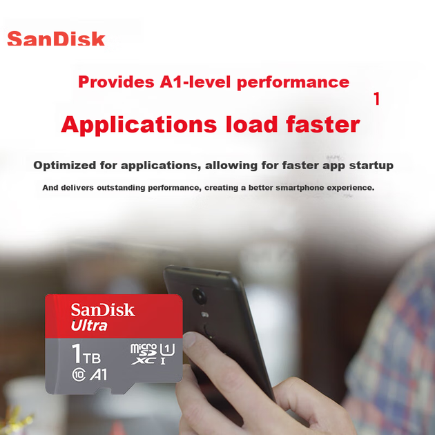 Карта памяти SanDisk 1 ТБ microSD A1 U1 C10 Extreme, скорость чтения 150 МБ/с, для телефонов, планшетов, консолей - изображение 6