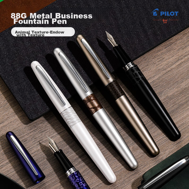 Перьевая ручка PILOT 88G, деловая ручка для подписи, металлический корпус, практичная для офисного использования, для тренировки почерка у студентов, подарок для взрослых, занимающихся каллиграфией, FP-MR2, узор «Белый тигр», перо F. - Фото 5 Перьевая ручка PILOT 88G, деловая ручка для подписи, металлический корпус, практичная для офисного использования, для тренировки почерка у студентов, подарок для взрослых, занимающихся каллиграфией, FP-MR2, узор «Белый тигр», перо F. - изображение 5