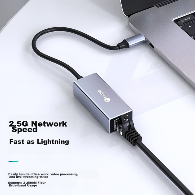 Сетевой адаптер Biaze KZ14 / USB Type-C / 2.5 Гбит/с Ethernet - изображение 3