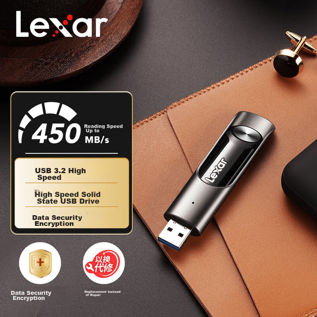 Флеш-накопитель Lexar 256 ГБ USB 3.2 P30 — высокоскоростной твердотельный накопитель, скорость чтения 450 МБ/с, скорость записи 450 МБ/с, скорость передачи данных, сравнимая с твердотельными накопителями. - изображение 4