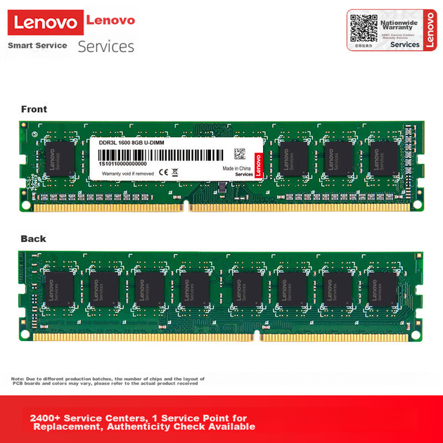 Модуль пам'яті Lenovo 8 ГБ DDR3L 1600 для настільних ПК, низьковольтна версія, сумісний зі стандартною напругою - зображення 10
