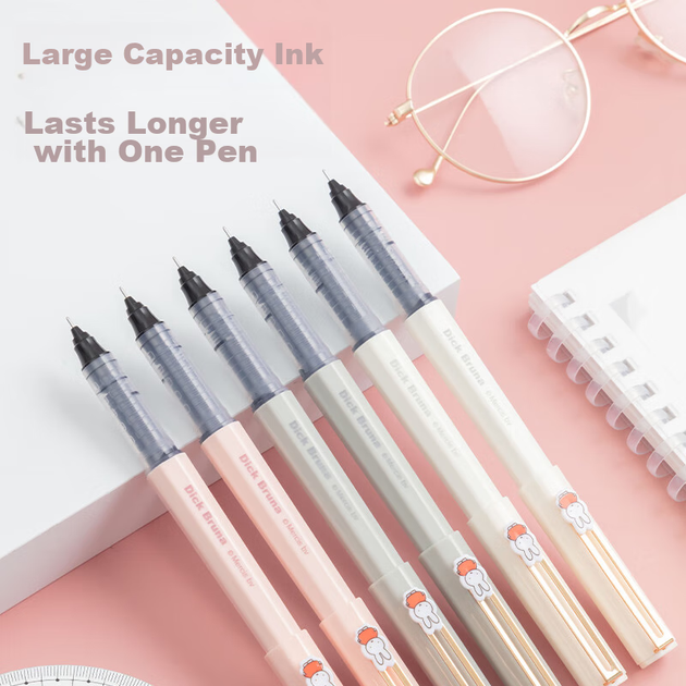 Ручки гелевые M&G FRPB1803 серии Miffy 0.5 мм с игольчатым наконечником, черные, 12 шт - изображение 8
