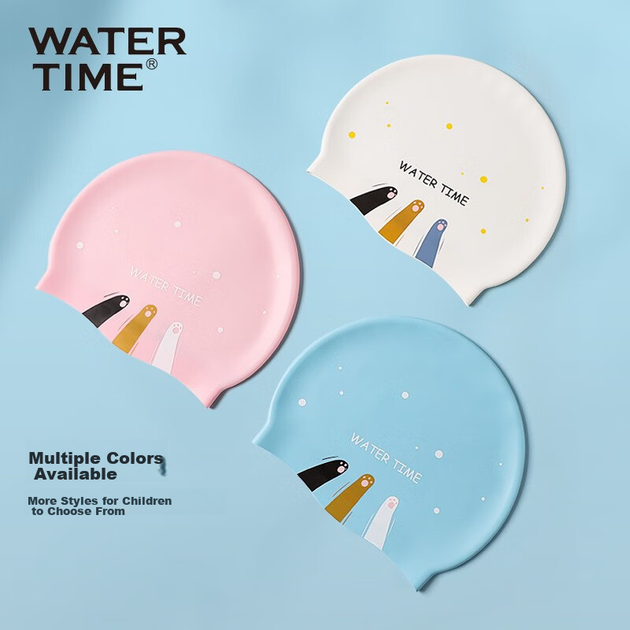 Шапочка для плавания WATERTIME Shuichuan детская силиконовая с цветочным узором, светло-розовая - Фото 6 Шапочка для плавания WATERTIME Shuichuan детская силиконовая с цветочным узором, светло-розовая - изображение 6