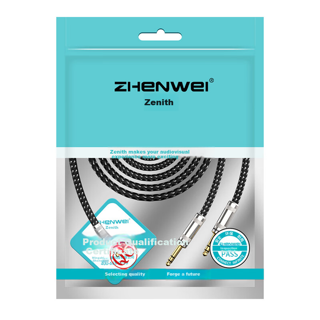 Аудіокабель ZHENWEI Mini Jack 3.5 мм — 2 x Jack 6.35 мм, 1 м (ZW-YPX623) - Фото 3 Аудіокабель ZHENWEI Mini Jack 3.5 мм — 2 x Jack 6.35 мм, 1 м (ZW-YPX623) - зображення 3