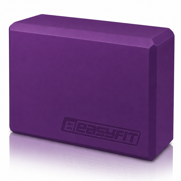 Блок для йоги EasyFit EF-1818-V, Фиолетовый, EVA пена, 23×15×7,6 см, 100 г (1 шт.) - Фото 1 Блок для йоги EasyFit EF-1818-V, Фиолетовый, EVA пена, 23×15×7,6 см, 100 г (1 шт.) - изображение 1