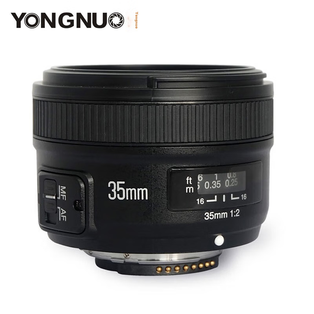 Объектив Yongnuo YN35mm F2N, байонет Nikon, полнокадровый, автофокус, широкоугольный, фиксированное фокусное расстояние - изображение 4