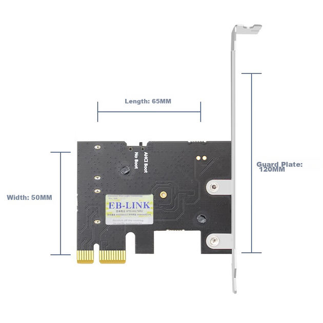 Плата расширения EB-LINK PCI-E на SATA 3.0, 2 порта, для SSD и жестких дисков - изображение 5