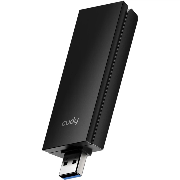 Wi-Fi адаптер Cudy WU5400 AX5400 Tri-Band Wi-Fi 6 6E USB 3.0 Adapter 802.11ax/ac/a/b/g/n 2402Mbp Black (WU5400) - Фото 3 Wi-Fi адаптер Cudy WU5400 AX5400 Tri-Band Wi-Fi 6 6E USB 3.0 Adapter 802.11ax/ac/a/b/g/n 2402Mbp Black (WU5400) - зображення 3