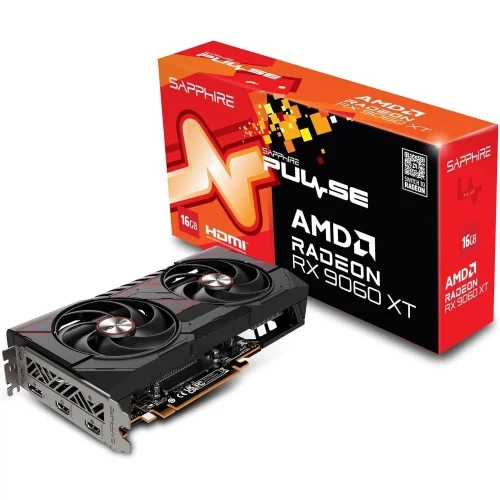Відеокарта Radeon RX 9060 XT, Sapphire, PULSE, 16Gb GDDR6, 128-bit, HDMI/2xDP, 3290/20000 MHz, 8-pin (11350-03-20G) - Фото 1 Відеокарта Radeon RX 9060 XT, Sapphire, PULSE, 16Gb GDDR6, 128-bit, HDMI/2xDP, 3290/20000 MHz, 8-pin (11350-03-20G) - изображение 1