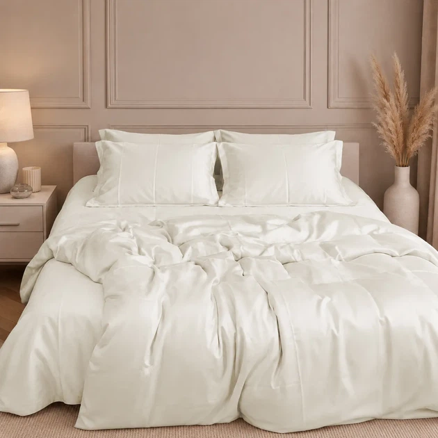 Комплект постельного белья Mirson Семейный 2 x 160 x 220 см №09 Milk Tencel (2200013881445) - Фото 10 Комплект постельного белья Mirson Семейный 2 x 160 x 220 см №09 Milk Tencel (2200013881445) - изображение 10