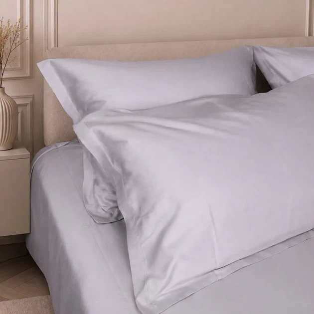 Комплект постельного белья Mirson Семейный 2 x 160 x 220 см №10 Light Ivory Tencel (2200013881766) - изображение 3