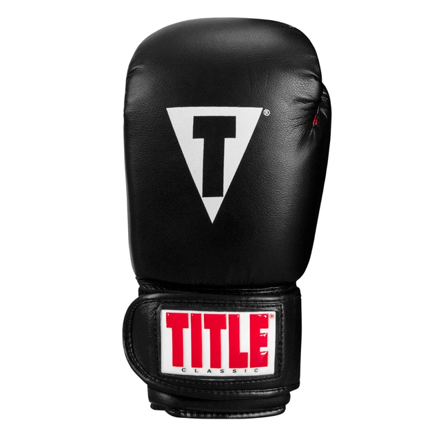 Боксерські рукавиці TITLE Classic Boxing Gloves Black/Red Regular - изображение 3