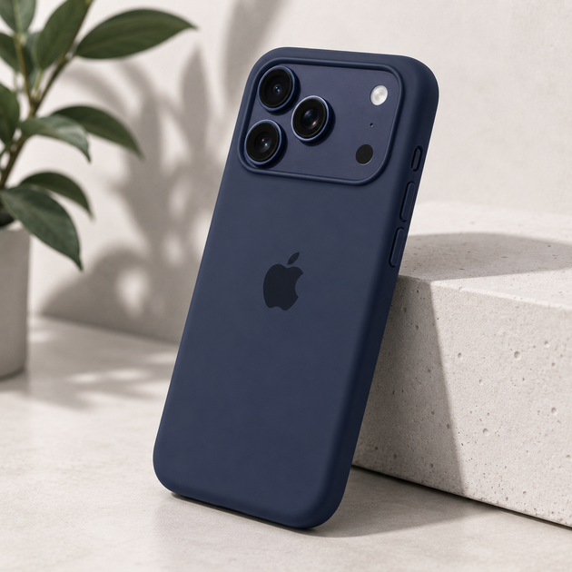 Чохол силіконовий Original Silicone Case MagSafe для iPhone 17 Pro Max протиударний пилозахищений темно-синій - Фото 2 Чохол силіконовий Original Silicone Case MagSafe для iPhone 17 Pro Max протиударний пилозахищений темно-синій - зображення 2
