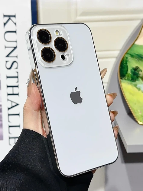 Протиударний чохол AG-PC Glass для iPhone 13 Pro Max з MagSafe пилозахищений вологозахищений білий - зображення 2