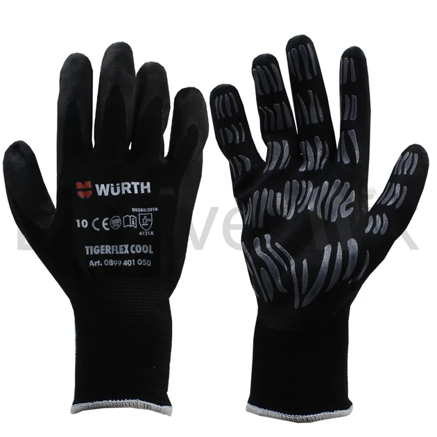 Рукавиці трикотажні робочі захисні утеплені WURTH TIGERFLEX-COOL 0899401050 XL (10) покриття латексне - Фото 1 Рукавиці трикотажні робочі захисні утеплені WURTH TIGERFLEX-COOL 0899401050 XL (10) покриття латексне - зображення 1