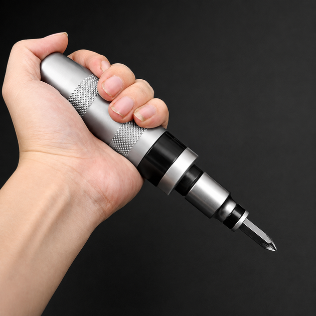 Универсальный набор ударных бит с ударно-поворотной отверткой Impact Screwdriver Set 12 бит в кейсе - Фото 4 Универсальный набор ударных бит с ударно-поворотной отверткой Impact Screwdriver Set 12 бит в кейсе - изображение 4