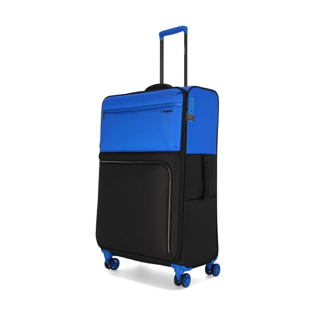 Чемодан Bagland Stella L 77 л полиэстер 900D PVC синий - изображение 2