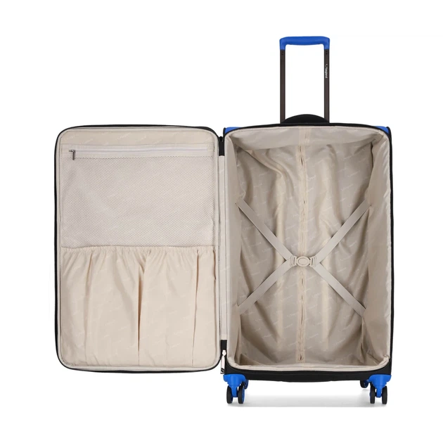 Чемодан Bagland Stella L 77 л полиэстер 900D PVC синий - изображение 6