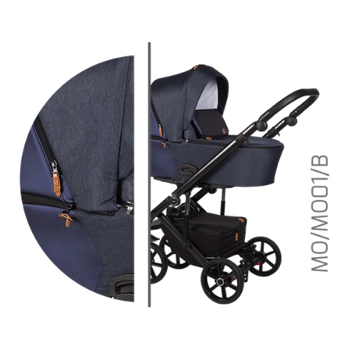 Дитяча універсальна коляска 2в1 Baby Merc Mosca / Коляска з люлькою та прогулянковим блоком - зображення 2