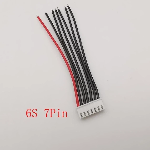 Комплект из 10 балансировочных кабелей JST-XH 6S 7pin 22AWG 25см для LiPo аккумуляторов - Фото 2 Комплект из 10 балансировочных кабелей JST-XH 6S 7pin 22AWG 25см для LiPo аккумуляторов - изображение 2