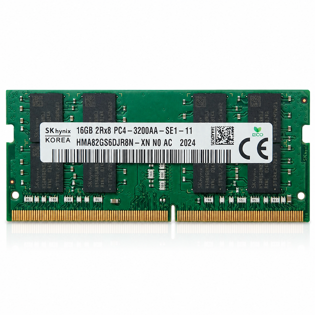 Оперативна пам'ять SODIMM 16Gb DDR4 3200MHz Hynix HMA82GS6DJR8N-XN б/в hma82gs6djr8n-xn - Фото 1 Оперативна пам'ять SODIMM 16Gb DDR4 3200MHz Hynix HMA82GS6DJR8N-XN б/в hma82gs6djr8n-xn - изображение 1